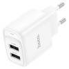 МЗП Hoco C141A Smart 2.1A (2USB-A) White