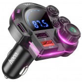 FM-трансмітер Hoco DFM01 Legend 38 Вт, Bluetooth 5.0, 2 × USB-A + USB-C, чорний