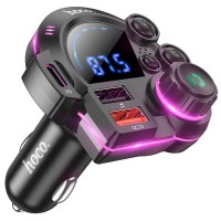 АЗУ FM модулятор Hoco DFM01 Legend 20W+QC3.0 (2USB-A/1C) Black АЗУ FM модулятор Hoco DFM01 Legend 20W+QC3.0 (2USB-A/1C) Black