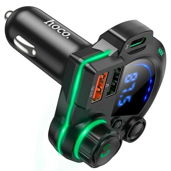 АЗП FM модулятор Hoco DFM01 Legend 20W+QC3.0 (2USB-A/1C) Black АЗП FM модулятор Hoco DFM01 Legend 20W+QC3.0 (2USB-A/1C) Black