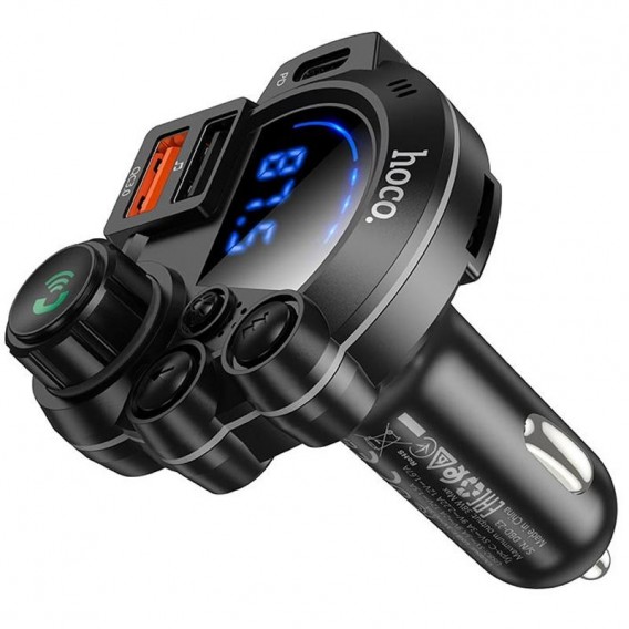 АЗП FM модулятор Hoco DFM01 Legend 20W+QC3.0 (2USB-A/1C) Black АЗП FM модулятор Hoco DFM01 Legend 20W+QC3.0 (2USB-A/1C) Black