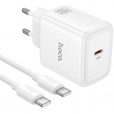 МЗП Hoco N83 Profit PD40W (1USB-C) + кабель Type-C to Type-C White МЗП Hoco N83 Profit PD40W (1USB-C) + кабель Type-C to Type-C White
