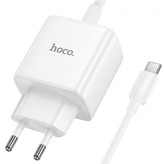 МЗП Hoco N83 Profit PD40W (1USB-C) + кабель Type-C to Type-C White МЗП Hoco N83 Profit PD40W (1USB-C) + кабель Type-C to Type-C White