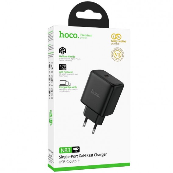 МЗП Hoco N83 Profit PD40W (1USB-C) Black МЗП Hoco N83 Profit PD40W (1USB-C) Black