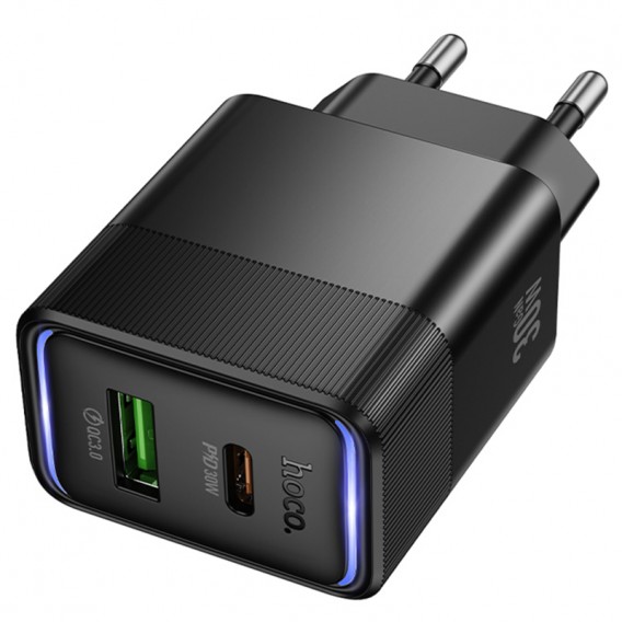 МЗП Hoco CS112A Lounge PD30W+QC3.0 (1USB-A/1C) Black МЗП Hoco CS112A Lounge PD30W+QC3.0 (1USB-A/1C) Black