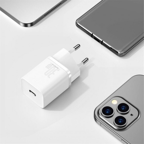 СЗУ Baseus Super Si Quick Charger PD30W (1USB-C) (CCSUP-J) Белый СЗУ Baseus Super Si Quick Charger PD30W (1USB-C) (CCSUP-J) Белый