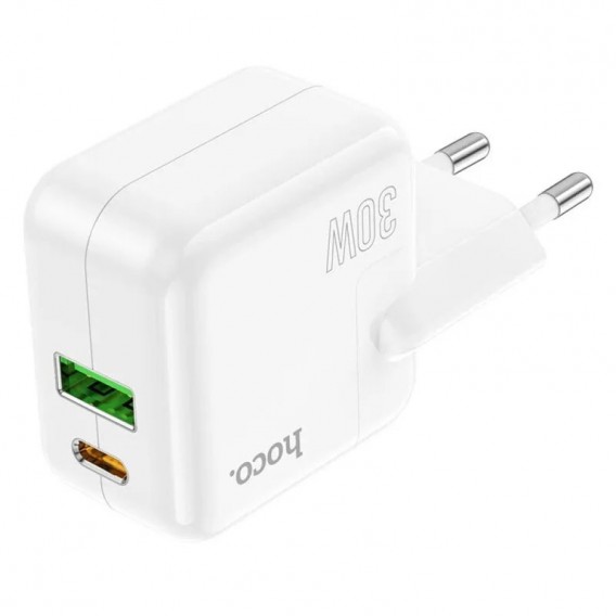 МЗП Hoco C111A PD30W+QC3.0 (1USB-A/1C) White МЗП Hoco C111A PD30W+QC3.0 (1USB-A/1C) White