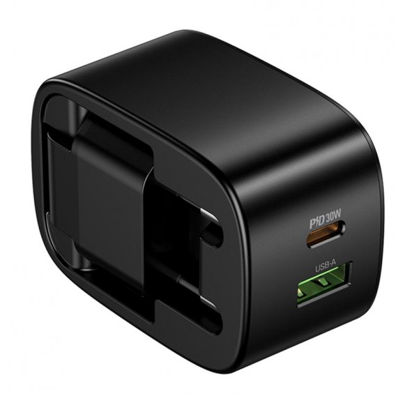 МЗП Hoco CS102A Folding PD30W+QC3.0 (1USB-A/1C) Black МЗП Hoco CS102A Folding PD30W+QC3.0 (1USB-A/1C) Black