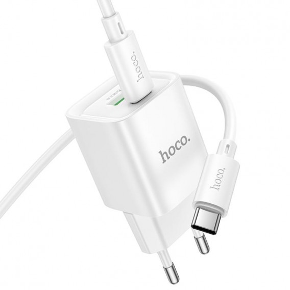 МЗП Hoco C147A PD20W+QC3.0 (1USB-A/1C) + кабель Type-C to Type-C White МЗП Hoco C147A PD20W+QC3.0 (1USB-A/1C) + кабель Type-C to Type-C White