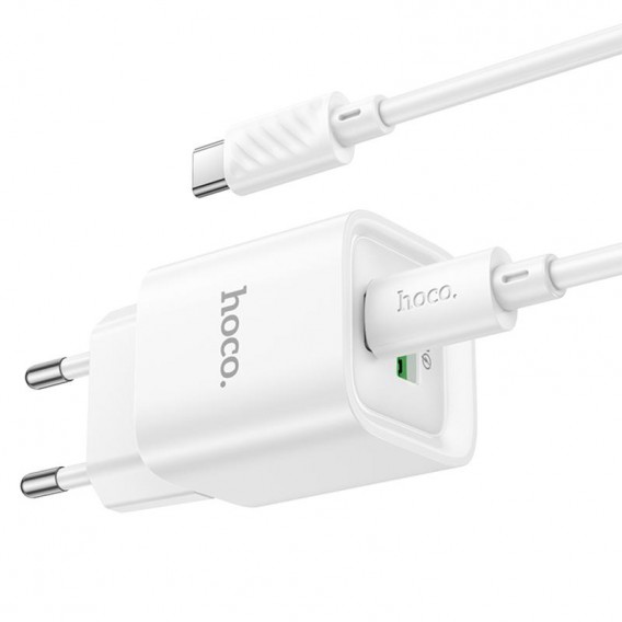 МЗП Hoco C147A PD20W+QC3.0 (1USB-A/1C) + кабель Type-C to Type-C White МЗП Hoco C147A PD20W+QC3.0 (1USB-A/1C) + кабель Type-C to Type-C White