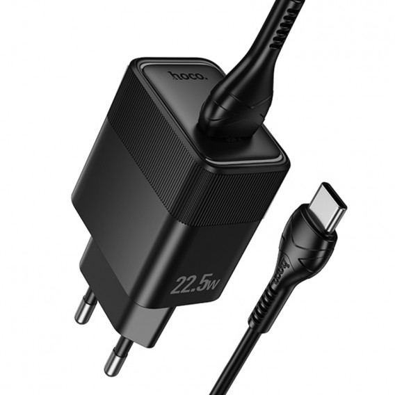 МЗП Hoco CS111A Lounge QC3.0 22.5W (1USB-A) + кабель USB to Type-C Black МЗП Hoco CS111A Lounge QC3.0 22.5W (1USB-A) + кабель USB to Type-C Black