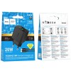 МЗП Hoco CS83A Excellent with digital display PD20W+QC3.0 (1USB-A/1C) + кабель Type-C to Type-C Black