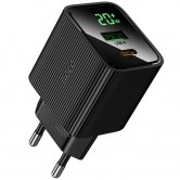 СЗУ Hoco CS83A Excellent with digital display PD20W+QC3.0 (1USB-A/1C) Black