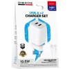 МЗП Borofone BAS81A Star 10.5W (2USB-A) + кабель USB to Type-C White