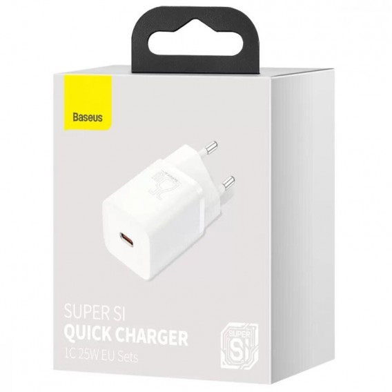 МЗП Baseus Super Si Quick Charger PD25W (1USB-C) (CCSP) Білий МЗП Baseus Super Si Quick Charger PD25W (1USB-C) (CCSP) Білий