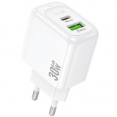 МЗП Hoco CS55A Surplus PD30W+QC3.0 (1USB-A/1C) White МЗП Hoco CS55A Surplus PD30W+QC3.0 (1USB-A/1C) White