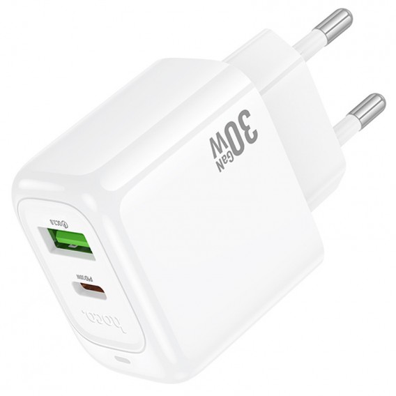 МЗП Hoco CS55A Surplus PD30W+QC3.0 (1USB-A/1C) White МЗП Hoco CS55A Surplus PD30W+QC3.0 (1USB-A/1C) White