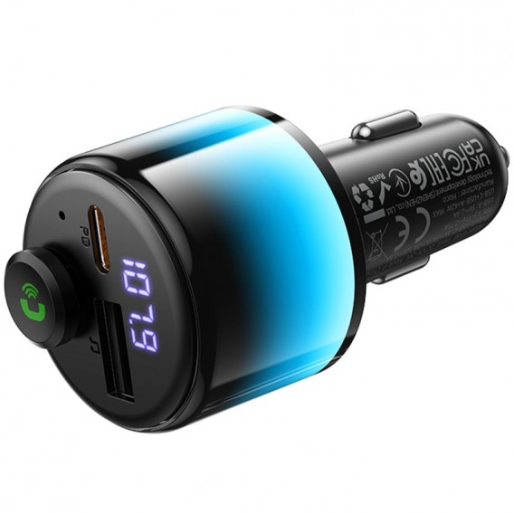 АЗП FM модулятор Hoco E166 Path PD42W+QC3.0 (1USB-A/1C) Black АЗП FM модулятор Hoco E166 Path PD42W+QC3.0 (1USB-A/1C) Black