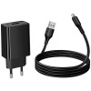 МЗП Hoco CS92A Leader QC3.0 18W (1USB-A) + кабель USB to MicroUSB Black