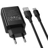 МЗП Hoco CS92A Leader QC3.0 18W (1USB-A) + кабель USB to Type-C Black