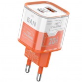 МЗП Amaya E200D PD20W+QC3.0 (1USB-A/1C) Orange МЗП Amaya E200D PD20W+QC3.0 (1USB-A/1C) Orange
