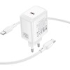 МЗП Borofone BN33 Fuente PD40W (1USB-C) + кабель Type-C to Type-C White