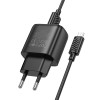 МЗП Hoco C141A Smart 2.1A (2USB-A) + кабель USB to MicroUSB Black