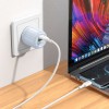 МЗП Borofone BA94A Lustrous PD30W+QC3.0 (1USB-A/1C) + кабель Type-C to Type-C Blue