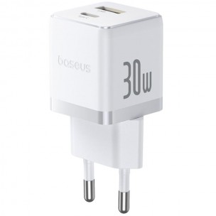 МЗП Baseus Palm Fast Charger 30W (1USB-A/1C) (P1011160A) Moon White МЗП Baseus Palm Fast Charger 30W (1USB-A/1C) (P1011160A) Moon White