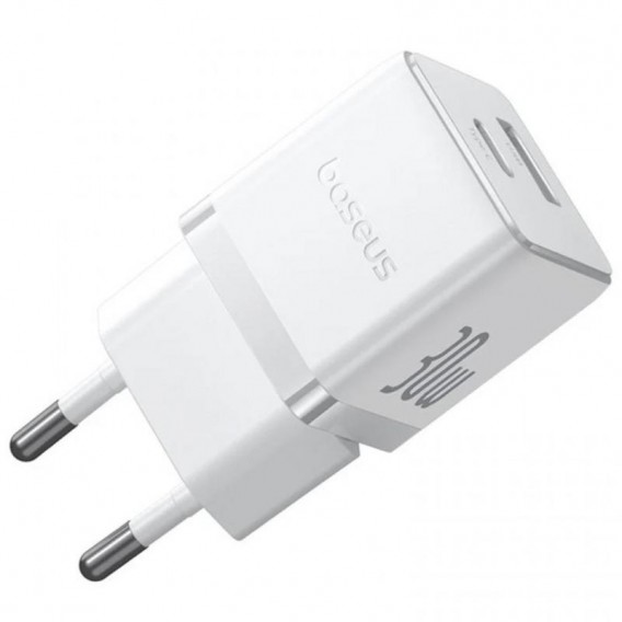 МЗП Baseus Palm Fast Charger 30W (1USB-A/1C) (P1011160A) Moon White МЗП Baseus Palm Fast Charger 30W (1USB-A/1C) (P1011160A) Moon White