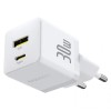 МЗП Baseus Palm Fast Charger 30W (1USB-A/1C) (P1011160A) Moon White