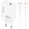 МЗП Amaya E76D PD30W (1USB-C) + кабель Type-C to Lightning White