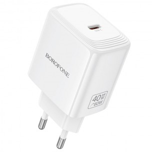 МЗП Borofone BN33 Fuente PD40W (1USB-C) White МЗП Borofone BN33 Fuente PD40W (1USB-C) White