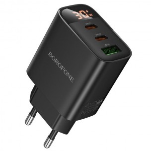 МЗП Borofone BA98A Ilustre with digital display PD30W (1USB-A/2C) Black МЗП Borofone BA98A Ilustre with digital display PD30W (1USB-A/2C) Black