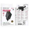 МЗП Borofone BA98A Ilustre with digital display PD30W (1USB-A/2C) Black