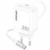 МЗП Amaya E220S PD20W GaN (1USB-C) + Retractable Cable Type-C White