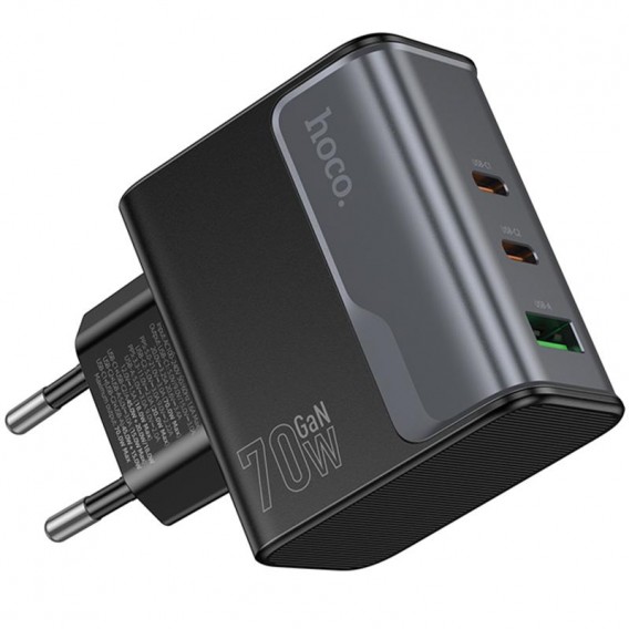 МЗП Hoco CS75A Star Speed PD70W+QC3.0 (1USB-A/2C) Midnight black
