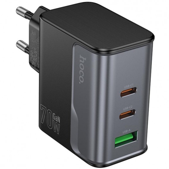 МЗП Hoco CS75A Star Speed PD70W+QC3.0 (1USB-A/2C) Midnight black
