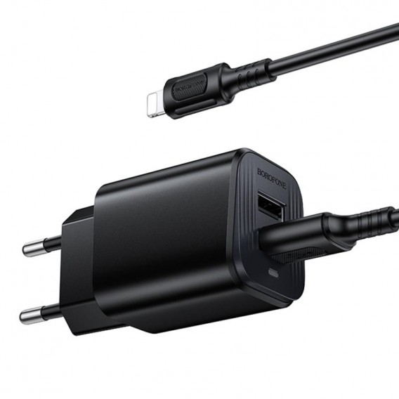 МЗП Borofone BAS81A Star 10.5W (2USB-A) + кабель USB to Lightning Black МЗП Borofone BAS81A Star 10.5W (2USB-A) + кабель USB to Lightning Black