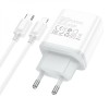 МЗП Hoco C104A PD20W (1USB-C) + кабель Type-C to Lightning White