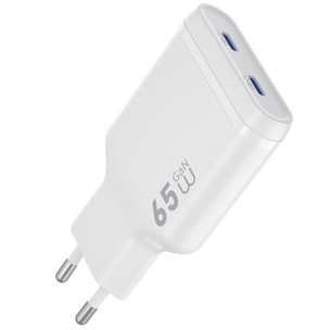 МЗП WIWU G035 Essen PD65W GaN (2USB-C) White МЗП WIWU G035 Essen PD65W GaN (2USB-C) White
