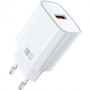 МЗП WIWU G006 Essen QC3.0 18W GaN (1USB-A) White МЗП WIWU G006 Essen QC3.0 18W GaN (1USB-A) White