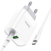 МЗП Hoco C80A Rapido PD20W+QC3.0 (1USB-A/1C) + кабель Type-C to Type-C Білий