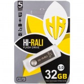 Флеш-накопичувач Hi-Rali Shuttle USB 3.0 Срібна серія — 32GB Срібний