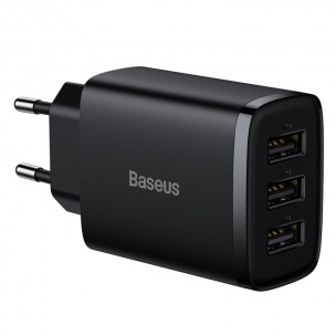 МЗП Baseus Compact 17W (3USB-A) (CCXJ02) Чорний МЗП Baseus Compact 17W (3USB-A) (CCXJ02) Чорний