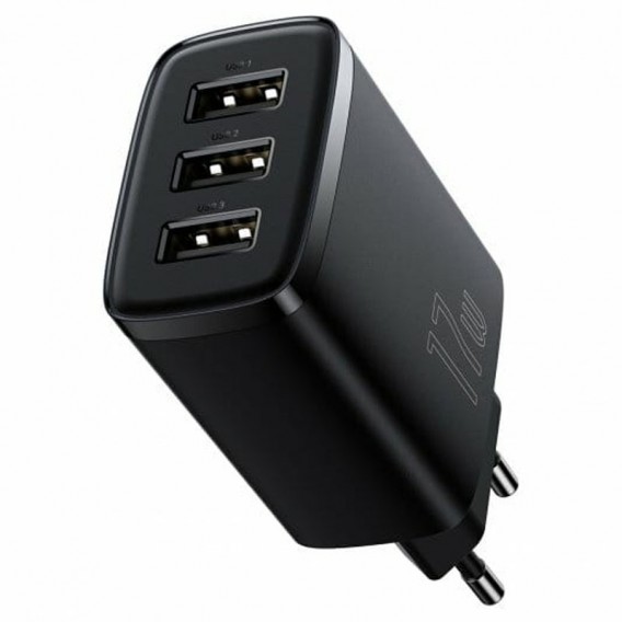 МЗП Baseus Compact 17W (3USB-A) (CCXJ02) Чорний МЗП Baseus Compact 17W (3USB-A) (CCXJ02) Чорний