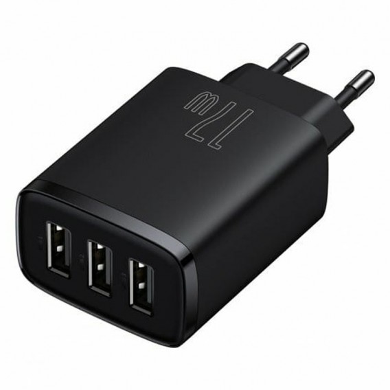 МЗП Baseus Compact 17W (3USB-A) (CCXJ02) Чорний МЗП Baseus Compact 17W (3USB-A) (CCXJ02) Чорний