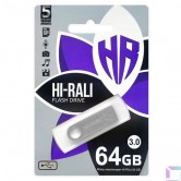 Флеш-накопичувач Hi-Rali Shuttle USB 3.0 Срібна серія — 64GB Срібний