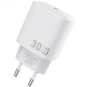 СЗУ WIWU G008 Essen PD30W GaN (1USB-C) White СЗУ WIWU G008 Essen PD30W GaN (1USB-C) White