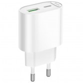 МЗП Hoco C109A Fighter PD20W+QC3.0 (1USB-A/1C) White